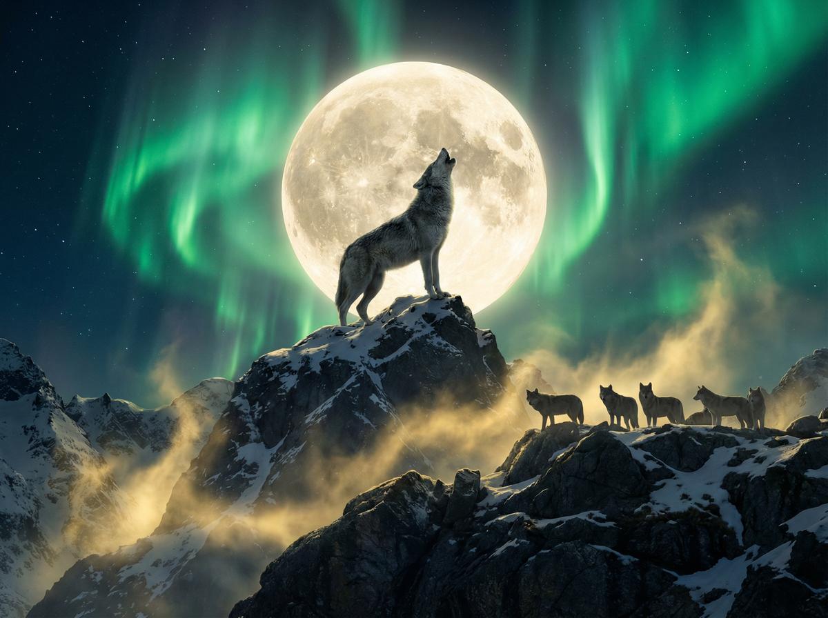 青柠视频-灰狼月夜嚎叫视频